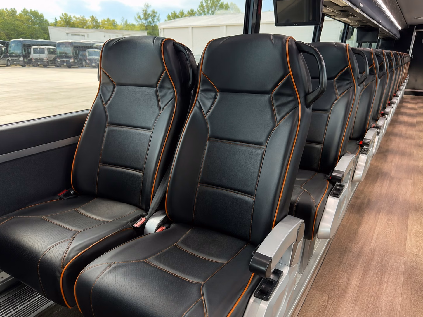 56 passenger charter bus interior