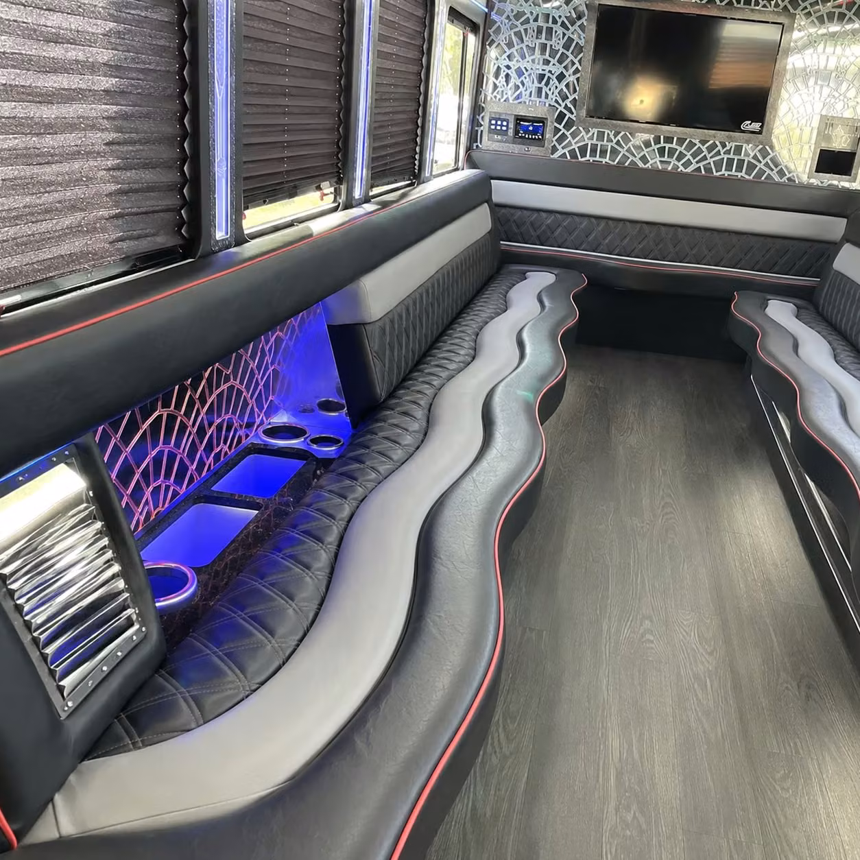 reading prom party buses ride together arrive together
